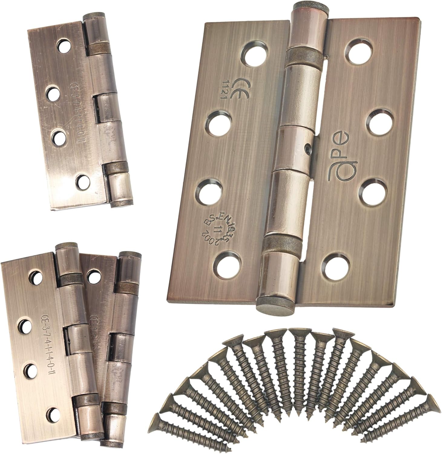 Door Hinge 4" / 102mm Antique Bronze Ball Bearing Washer CE Grade 11 for Fire Door 2 Pair