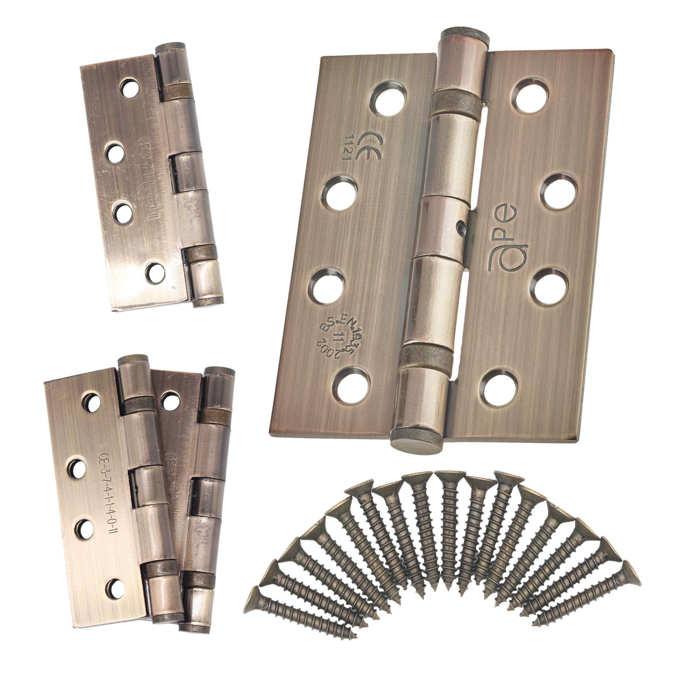 Door Hinge 4" / 102mm Antique Bronze Ball Bearing Washer CE Grade 11 for Fire Door 2 Pair