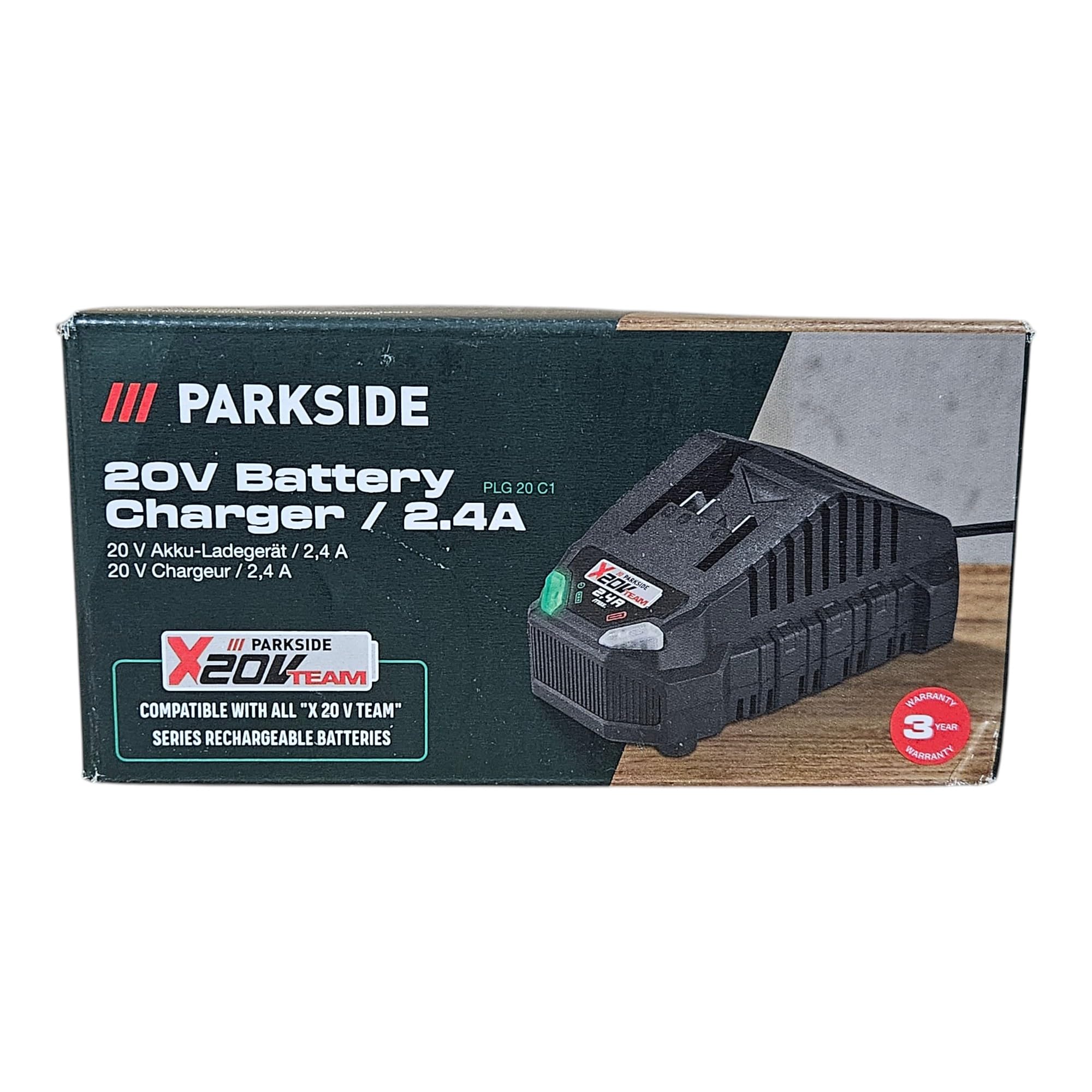 Parkside PLG 20 A1 Charger 65 Watt Compatible with X20V Team