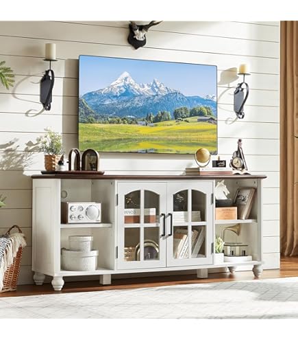 Amazon.com: RWYHG Farmhouse TV Stand for 60 Inch TV, Wood