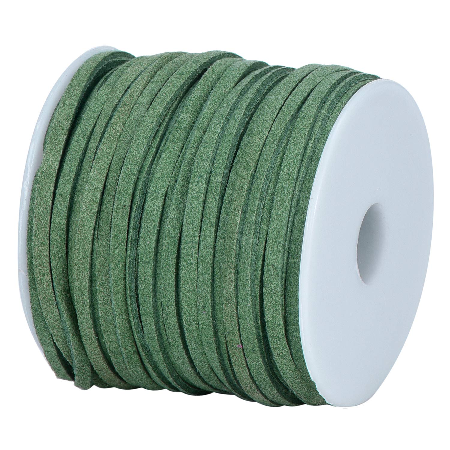 DonDon Velour Ribbon 0.12 inch (3 mm) DIY - 32.81 yd (30 m) roll - Green