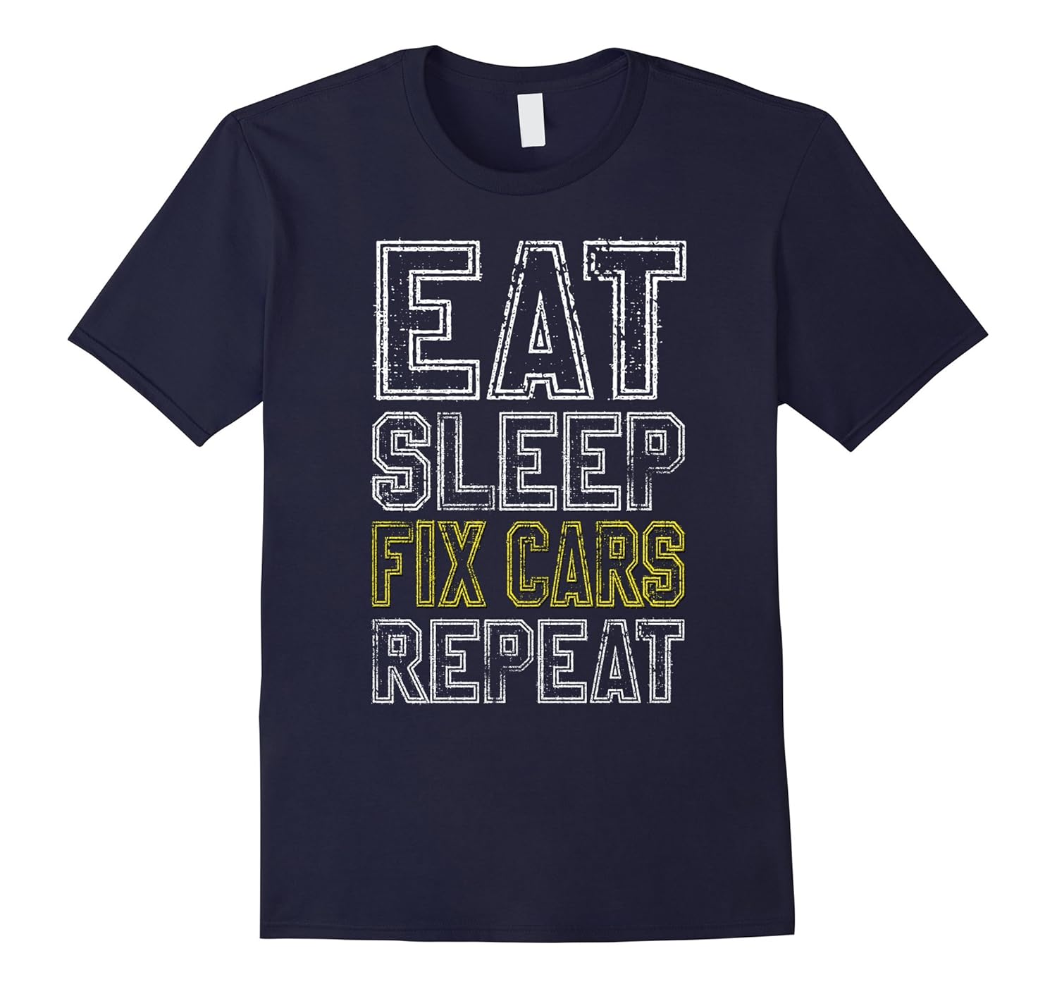 Eat Sleep Fix Cars Repeat T-Shirt Funny Car Lover Gift-ANZ