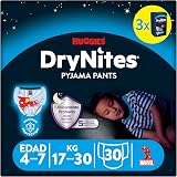 Huggies DryNites Spiderman Pyjama Pants 4-7 Years 30 Pack White view 1