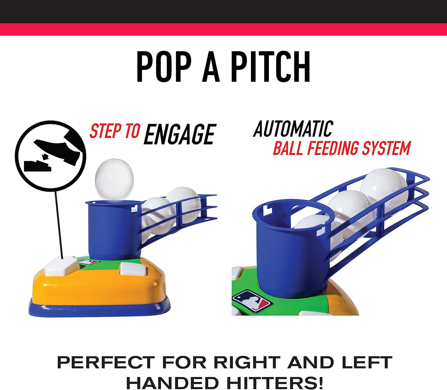 Franklin Sports Kids Baseball Tee - Tee Ball & Pop-a-Pitch Combo - MLB - 2-in-1 Super Star Batter Training Aid: Toys & Games