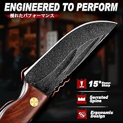 TIVOLI Fixed Blade Knife，Hand-Forged Japanese