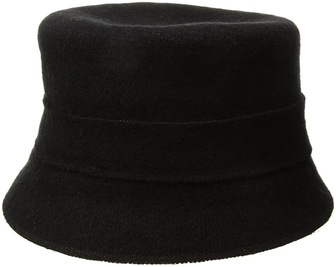 black wool bucket hat