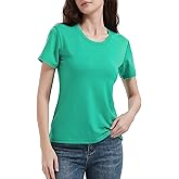 Manote 100% Merino Wool T Shirts Women, Short Sleeve Crew Neck Tee Lightweight Undershirt, No-Odor Base Layer for Hiking