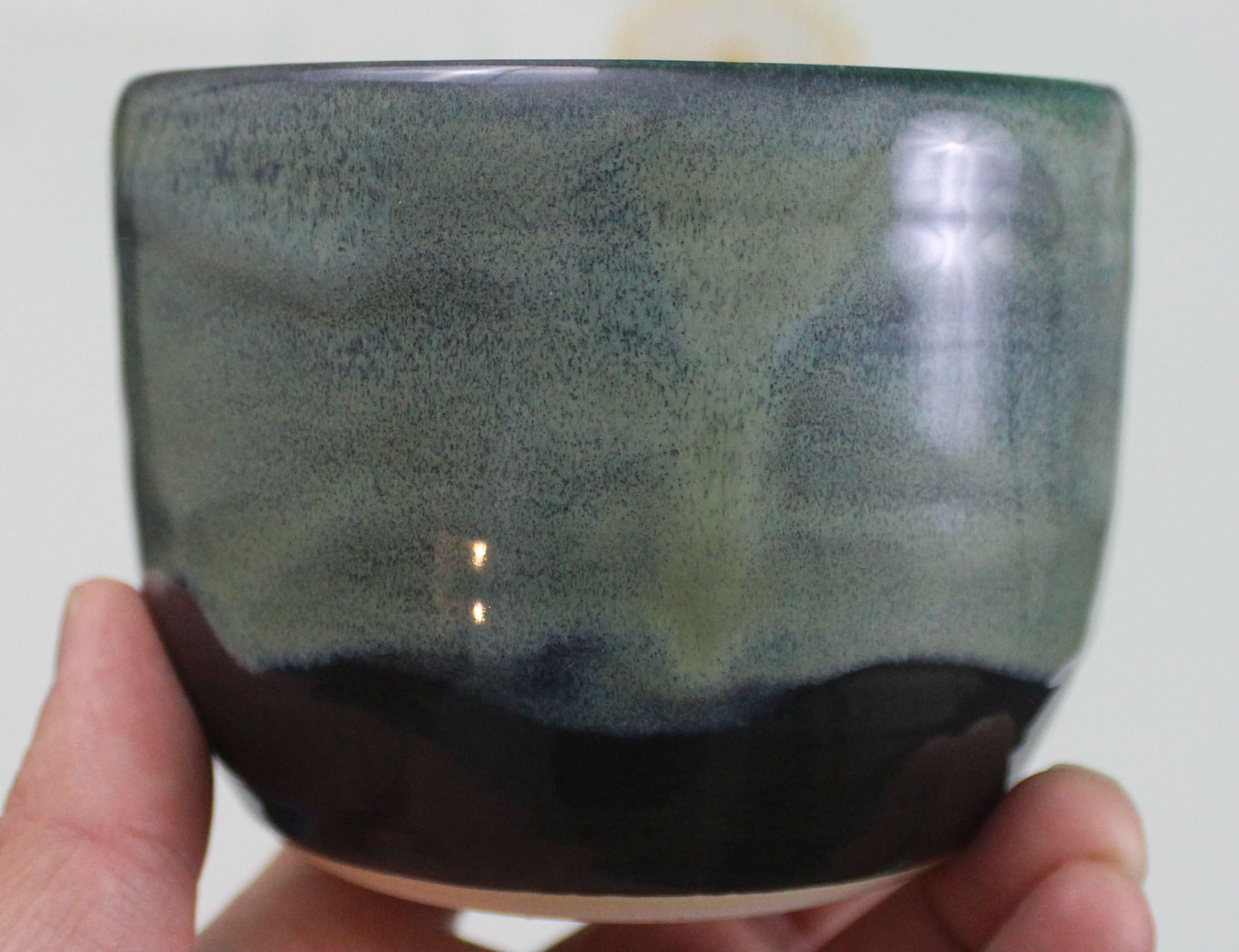 Chawan with Matcha Whisk (Mixed Turq)