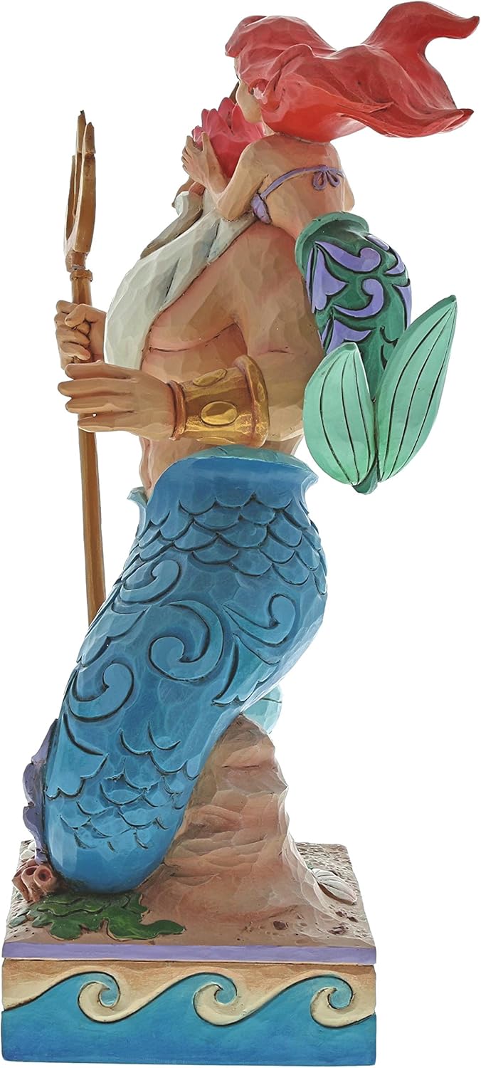 Disney Traditions Daddy's Little Princess Ariel and Triton Figurine, Multi-colour, 17 x 9 x 25 cm - Image 4