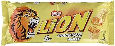 Lion Schokoriegel mit Karamell und weißer Glasur, 180 g