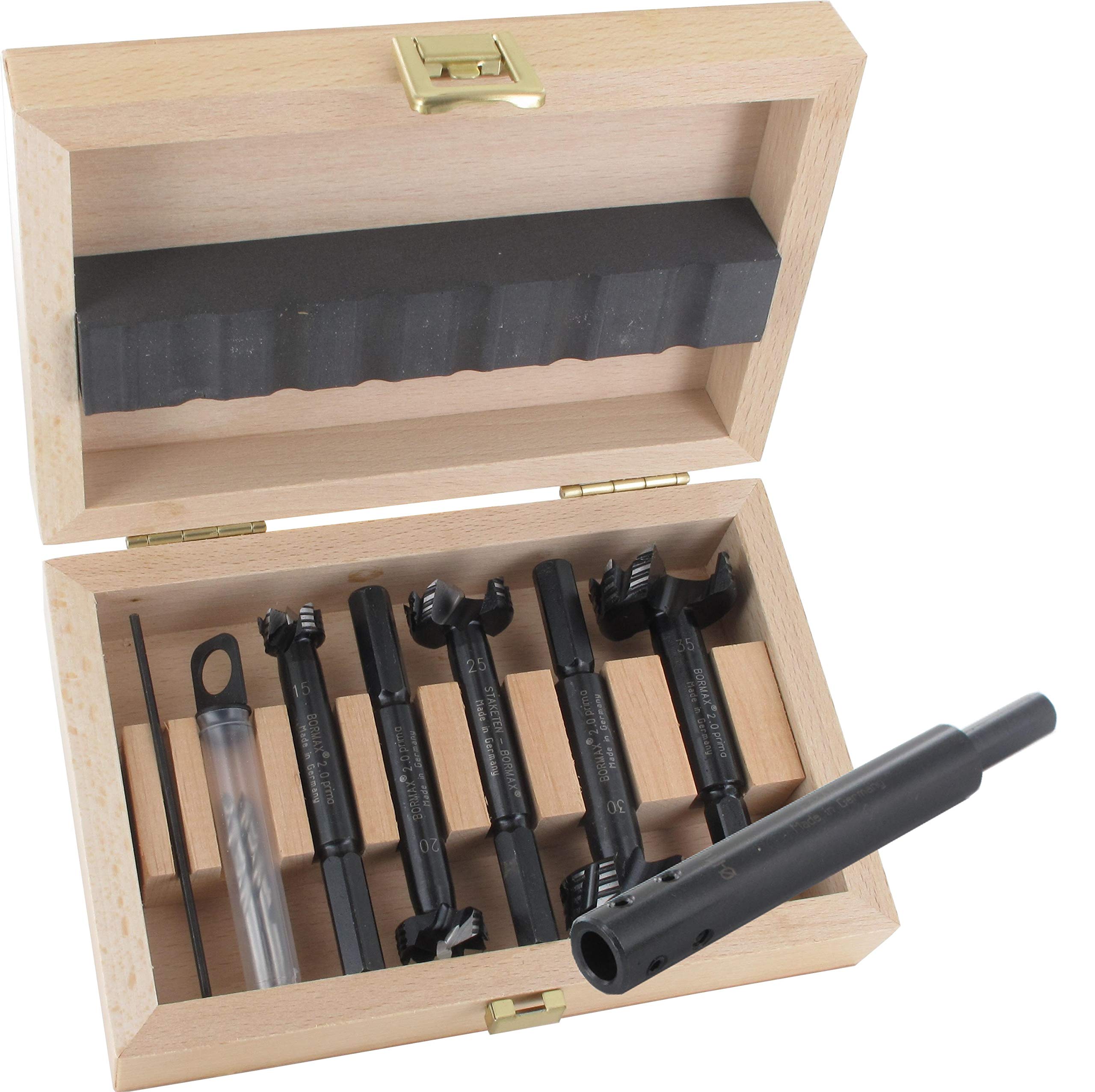 Famag Drill bit, Steel, Metal, Satz 6tlg. D=15,2,25,3,35mm + Verlängerung