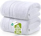 Utopia Towels Premium Jumbo Bath Sheet 90x180 cm 2 Pack White