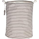 House Doctor - Wäschekorb - Wäschesack - Stripes - Schwarz/Weiß Höhe 50