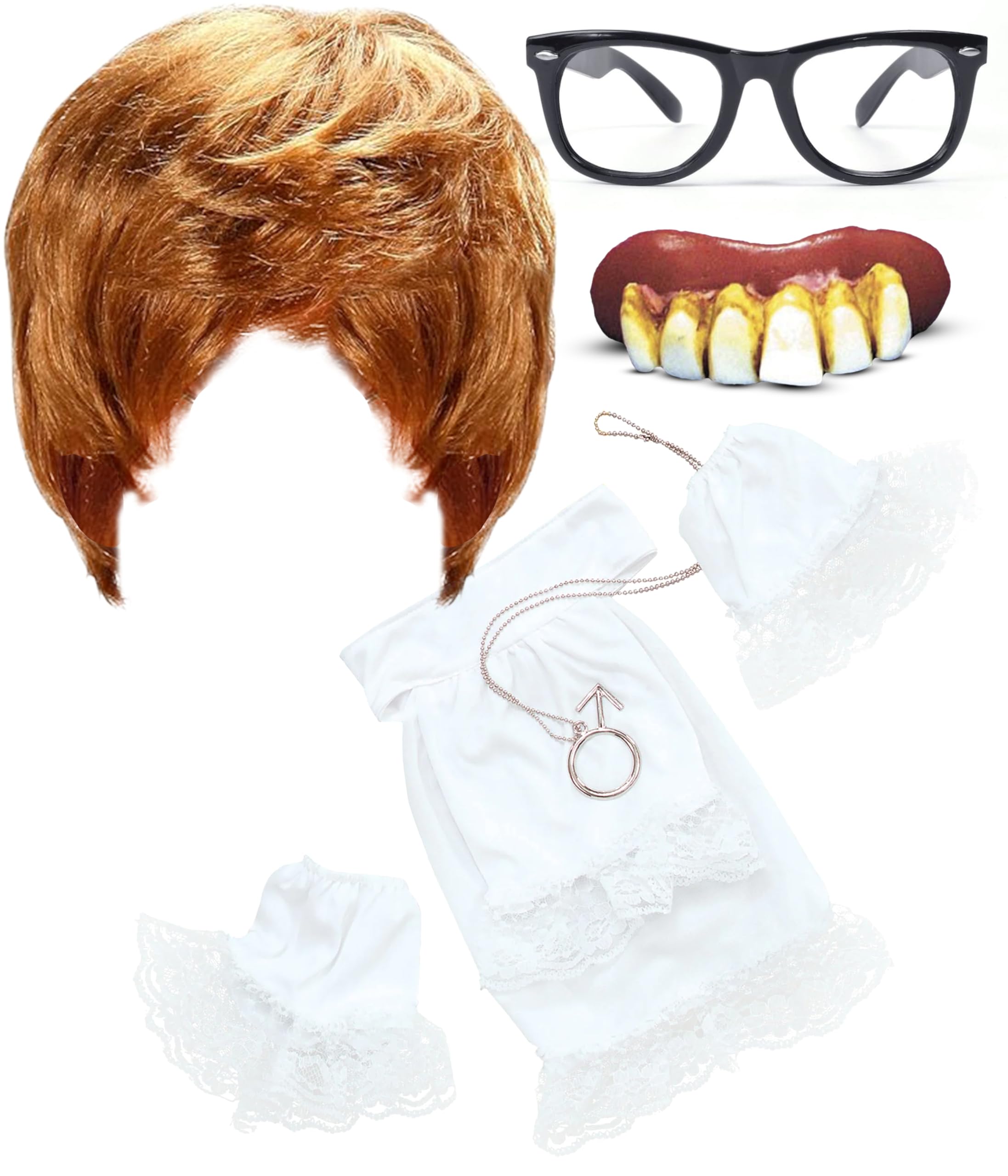 Mega_JumbleSale® Men's Austin Powers Groovy 50's Stag Night 6 Piece Fancy Dress Costume Fun Set