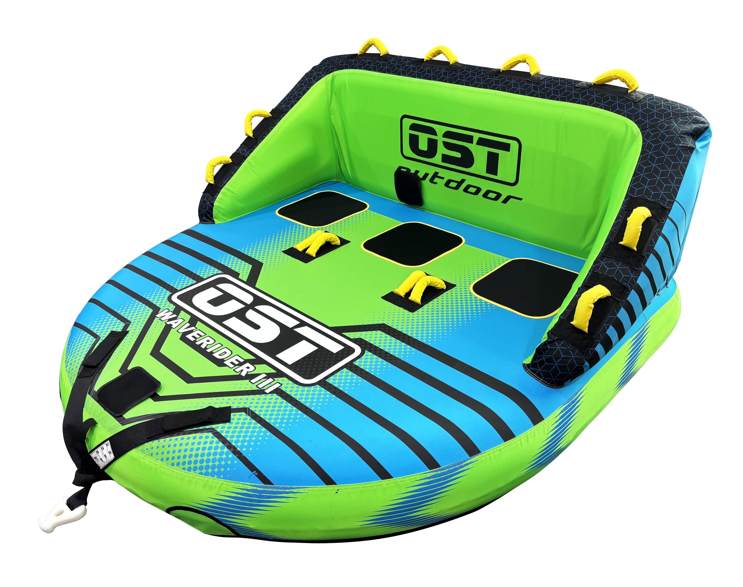 Photo 1 of 2-3 Person Towable Tubes for Boating, Sofa Style Boat Tube, Water Sports Inflatable Towables Tubes for Boats to Pull, Dual Tow Points, Durable Nylon Cover, Ideal for Kids & Adults (Waverider 3P)