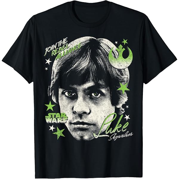 Maglietta Uomo Star Wars Luke Pilot: Ufficiale, Vestibilità Regolare, Nera