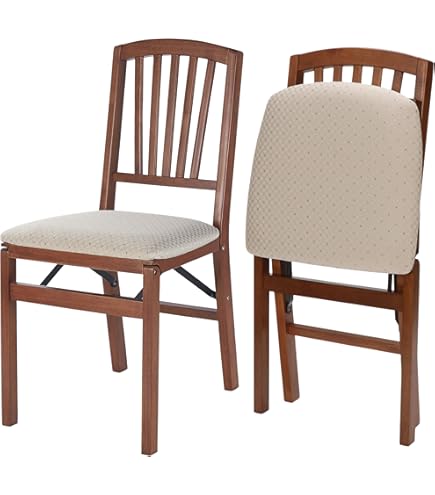 Folding Wood Chair プレミアム　新品 Robin 4-Piece Folding Chair Set with Slatted Seats in