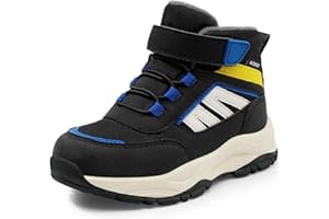 Kids Winter Boots Waterproof Girls Boys Snow Hiking Outdoor Boots Anti Collision Anti-Skid Mid Ankle Adventure Trekking Shoes