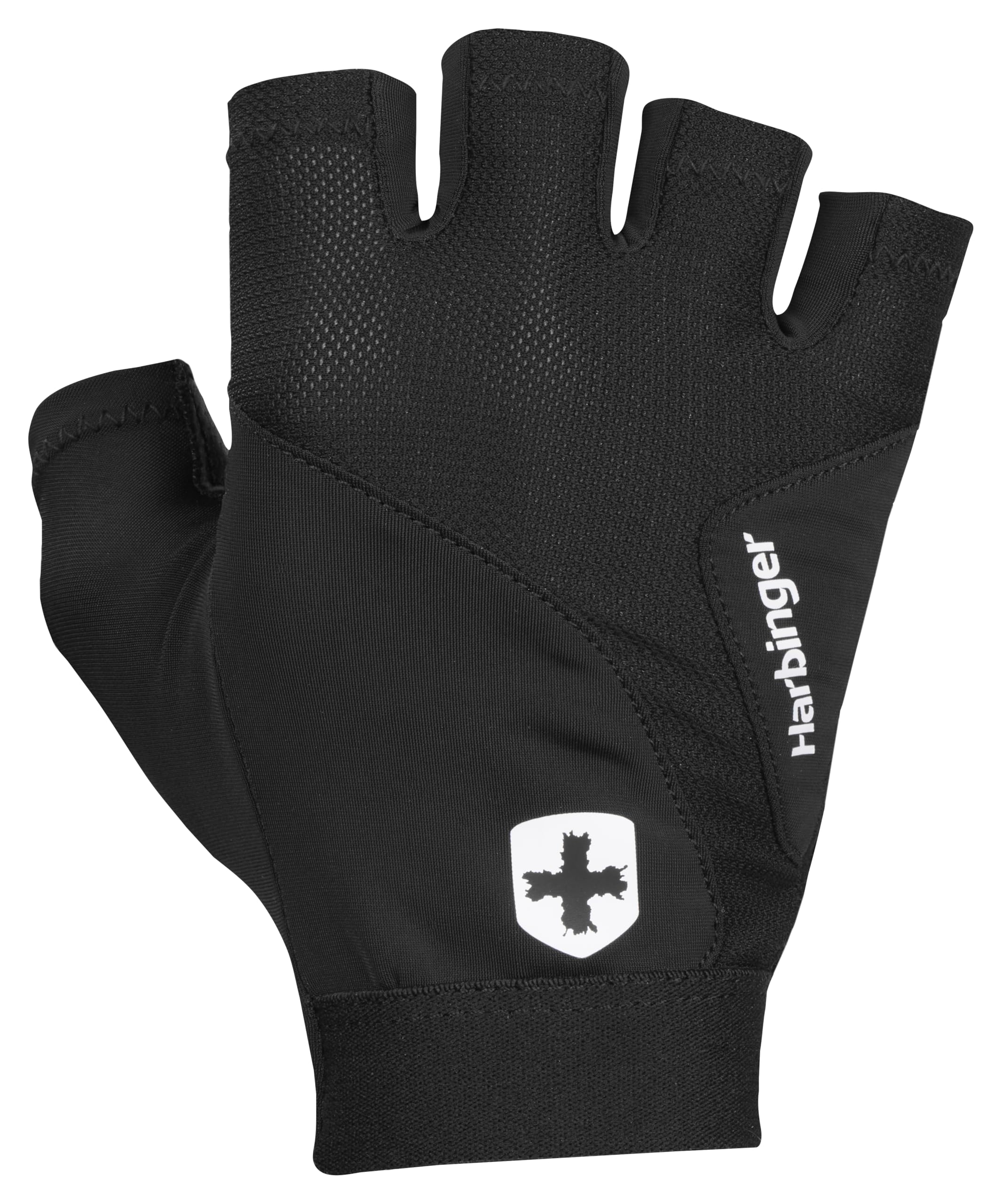 Harbinger Flexfit 2.0 Weightlifting Gloves-Natrual Grip Palm Protection and Full Range of Motion,7-Piece Leather Palm Naturally Contours To Your Hand,Provides Full Range of Motion,X-Large,Black