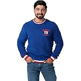 FOCO Men's Standard NFL Logo Sherpa Crewneck Sweater, Team Color