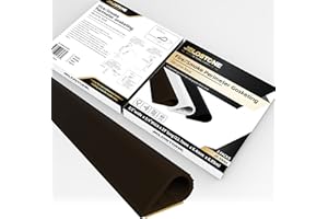 JELOSTONE 2 Pack - 20FT Fire/Smoke Perimeter Gasketing (Dark Brown) - Self-Adhesive Silicone Weather Stripping, 1/2" W x 1/4"