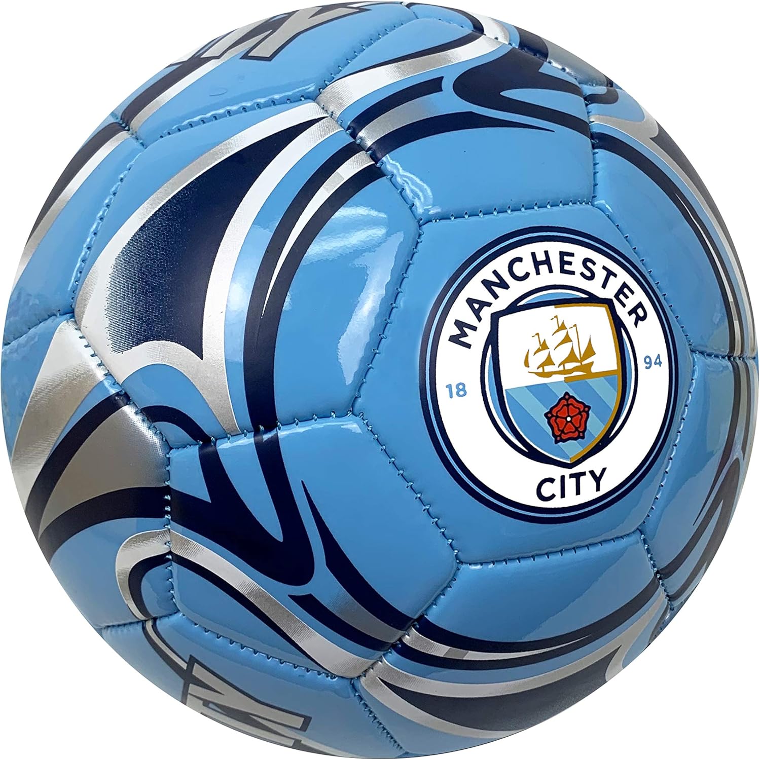 Amazon Com Icon Sports Manchester City Ball Size 4 Licensed M City Soccer Ball 4 Sports Outdoors