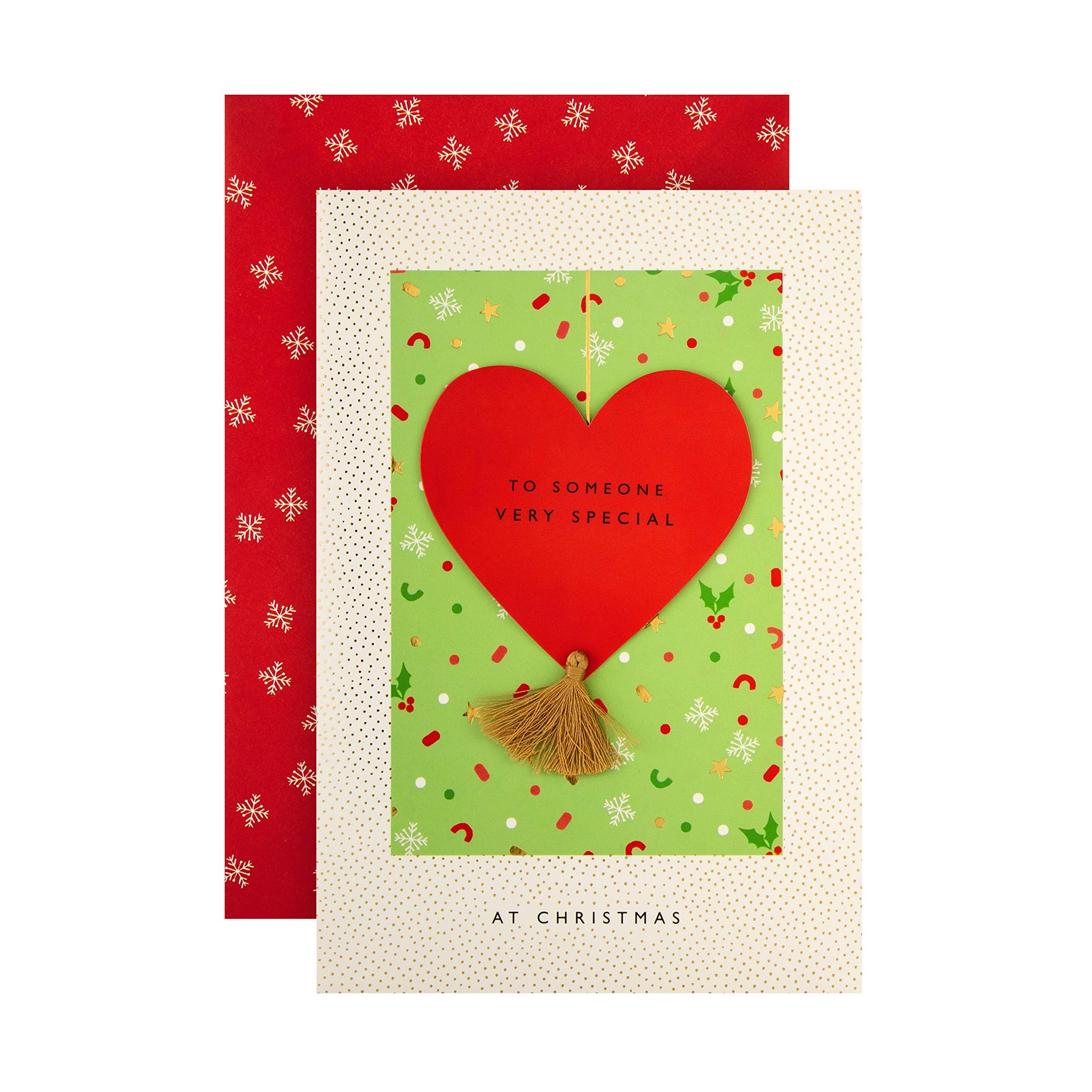 Hallmark Christmas Card for Someone Special - Contemporary Heart Design