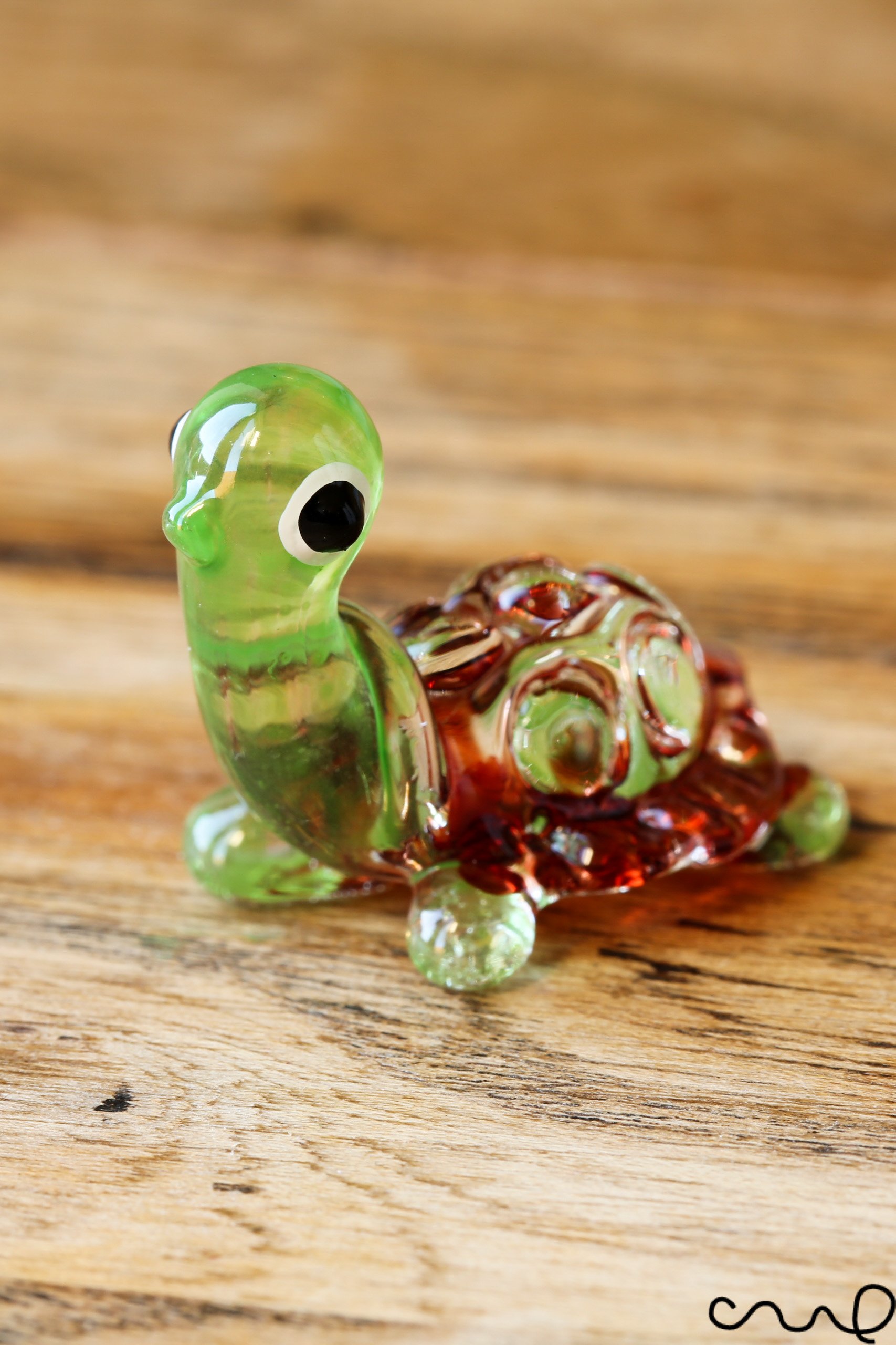 redchocol8(R Handmade Glass Turtle/Tortoise Gloss Garden Pot Decor Ornament Small Cute NEW