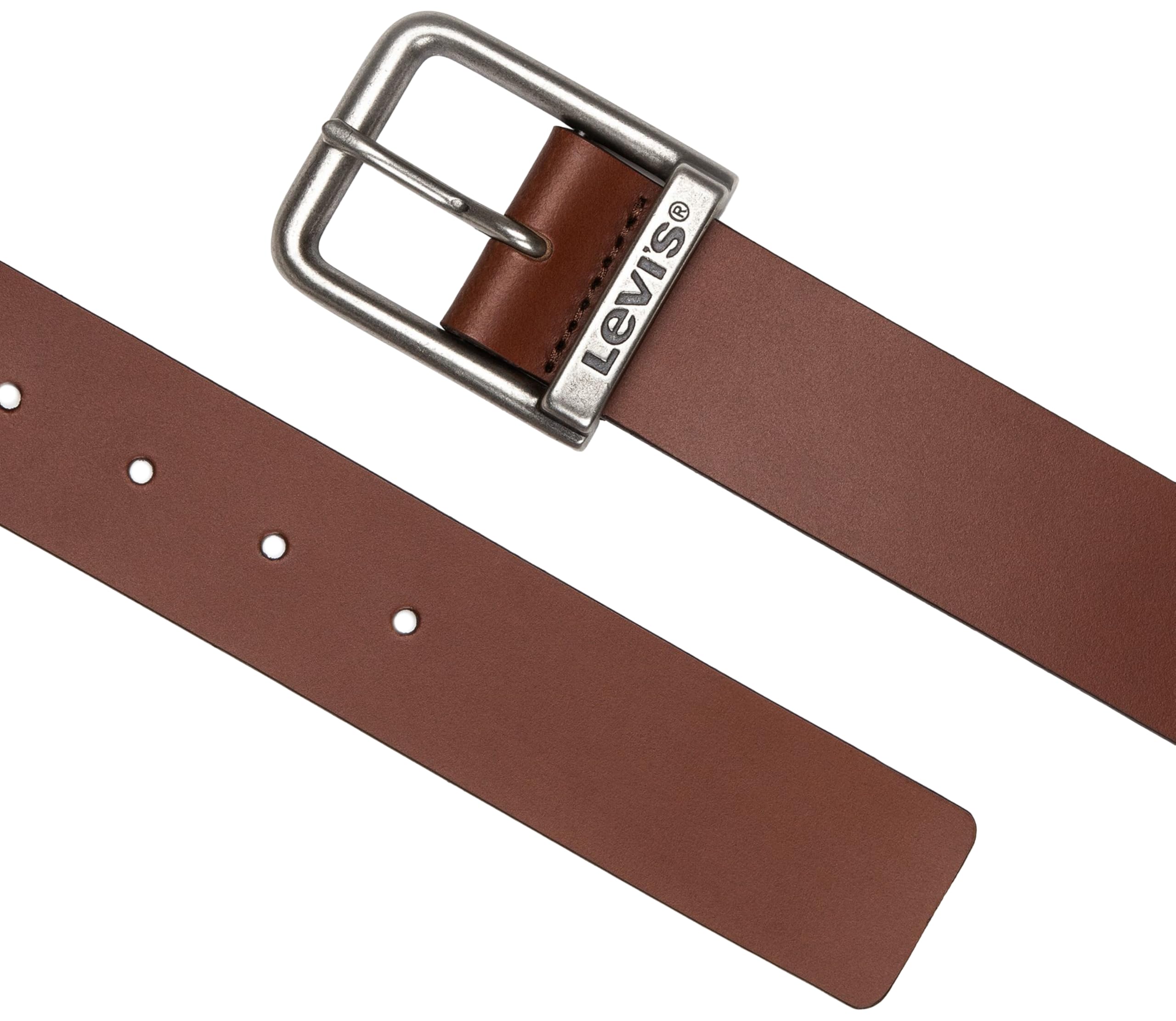 Levi's Herren Gürtel Harness Buckle aus Leder mit Logo, Braun (Brown), 95 cm 2