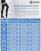 Ailaka Thigh High Medical Compression Stockings 20-30 mmHg Open Toe view 4