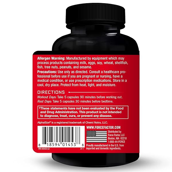 FORCE FACTOR PRIME HGH SECRETION ACTIVATOR, 2-PACK, HGH SUPPLEMENT FOR MEN WITH ALPHASIZE TO HELP TRIGGER HGH PRODUCTION, INCREASE WORKOUT FORCE, & IMPROVE PERFORMANCE, 150 CAPSULES