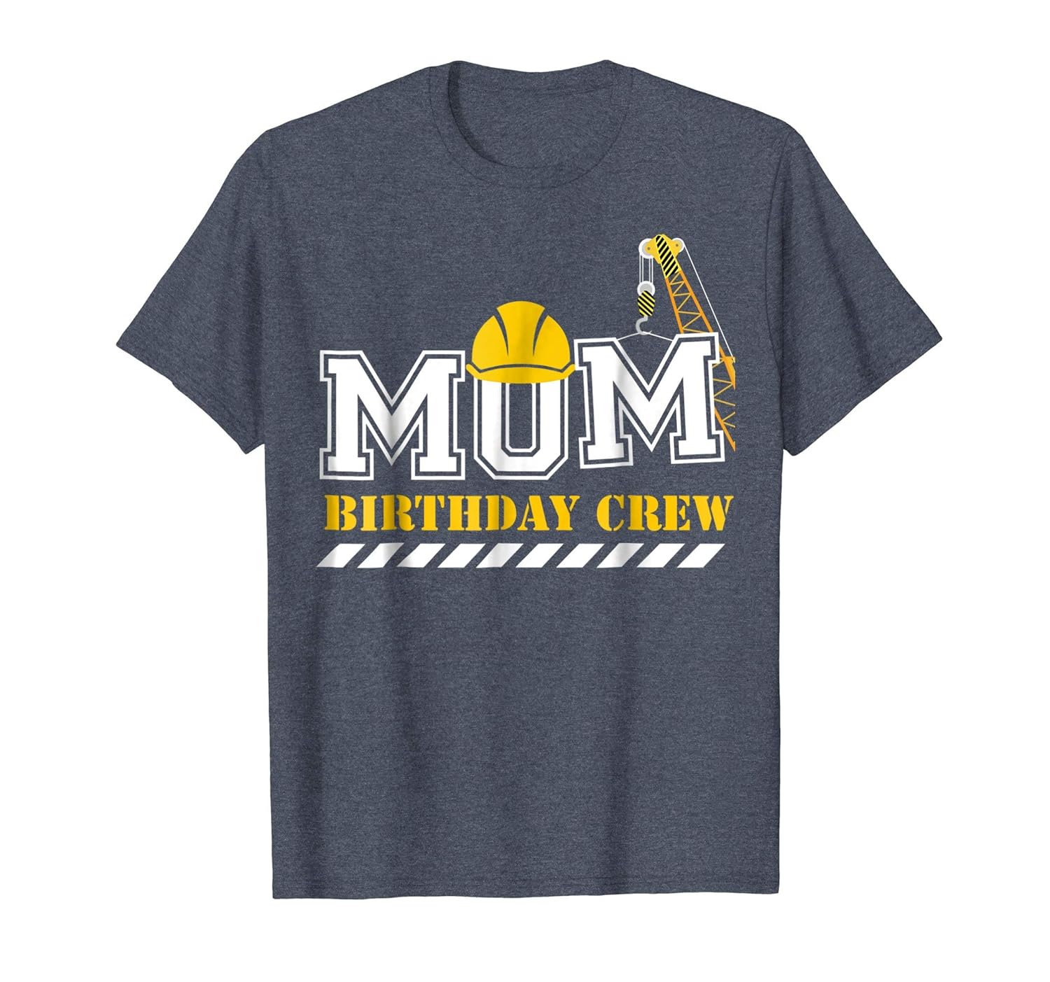 Mom Birthday Crew Construction Birthday Party T-Shirt-ANZ