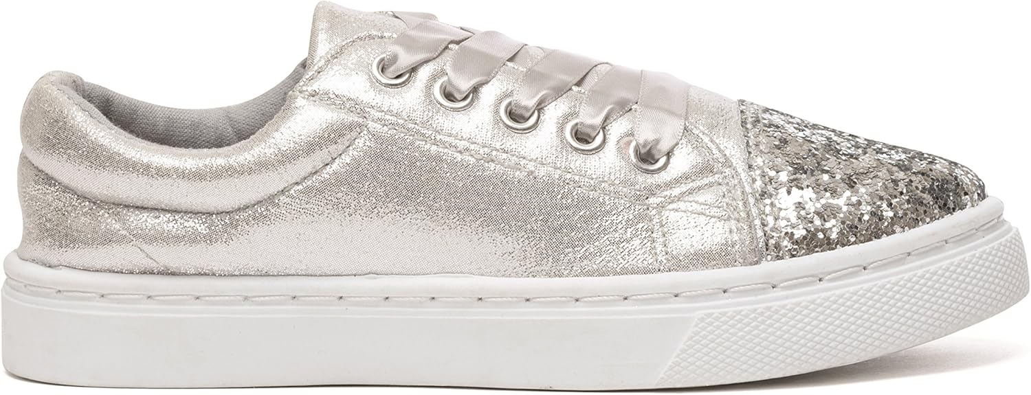 rose gold sparkly trainers