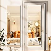 Hasipu Door Mirror Full Length, 56 x 16 Inch Full Body Wall Mirror Over The Door Hanging Mirror for Bedroom, Living Room, Cloakroom