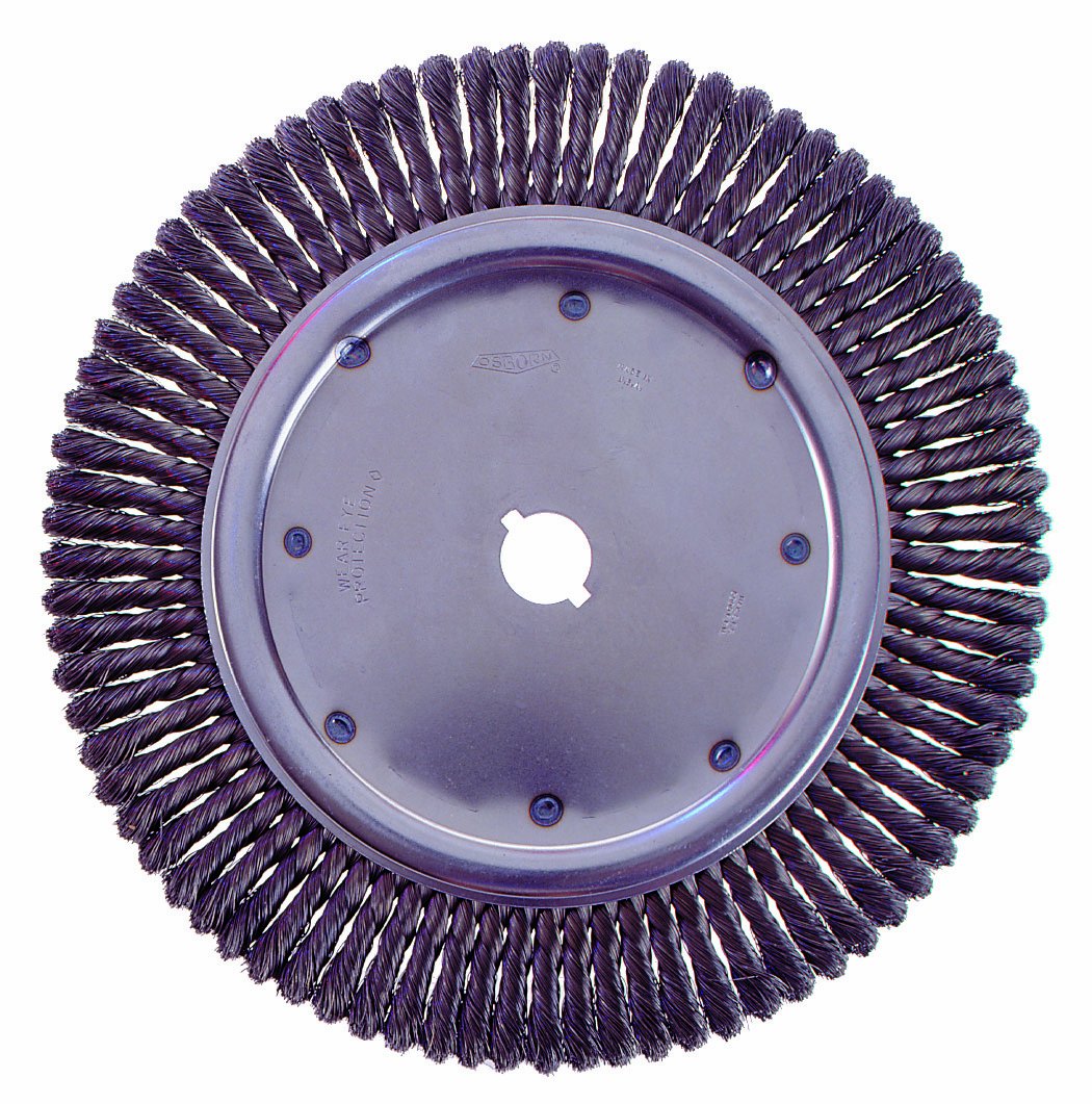 Osborn Extra Heavy Duty Standard Twist Knot Wire Wheel Brush, Steel Bristle, 9000 RPM, 6