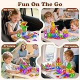 Kaysaitoy Mini Magnetic Tiles 42 PCS Travel Set for Kids 3+ view 4