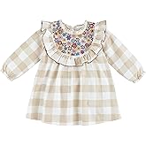 Mud Pie Baby Neutral Check Emb Dress; 12-18M Brown