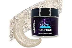 SLICE OF THE MOON Mica Powder | Skin Safe, Fine Pigment Powder for Epoxy Resin, Body Butter, Lip Gloss, Candle Color Dye, Soap Colorant & Slime Pigment Dust — 0.42oz (12g) (Maximum White (25g))
