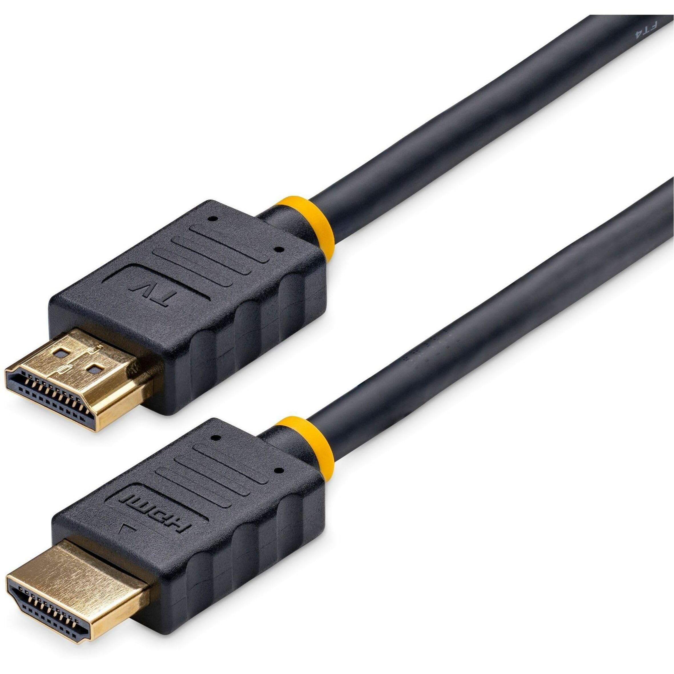 StarTech.com HDMM5MA 5 m (15 ft) Active High Speed HDMI Cable, Ultra HD 4k x 2k HDMI Cable, HDMI to HDMI M/M, 1080p, Audio Video Gold-Plated, Black