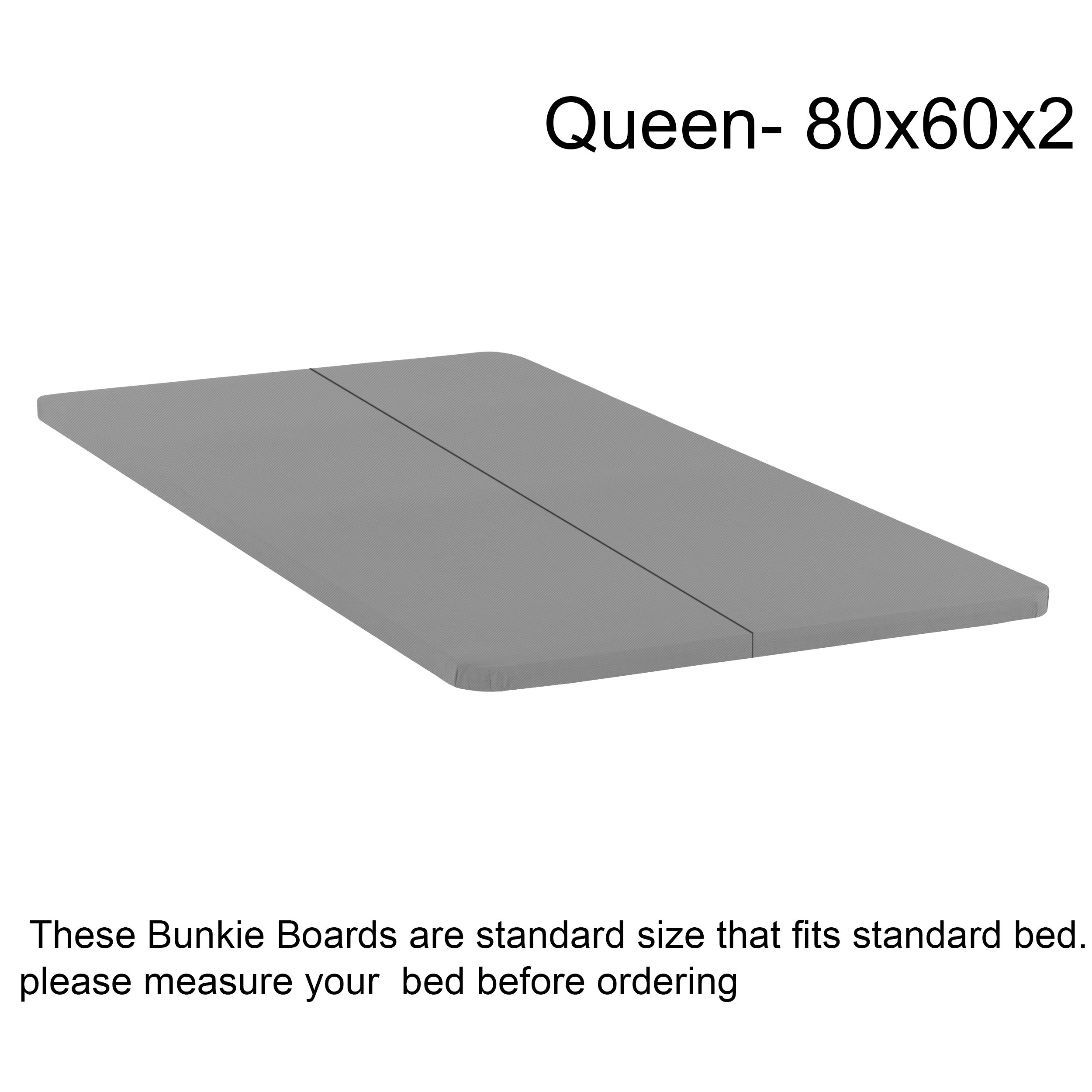 Queen Comfort Bedding Continental Sleep, Fully Assembled Split 2in Foundation Bunkie Board, |Queen Size| (2 halves Included)