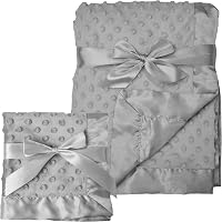 American Baby Company Chenille-Decken Set – Ultraweich, Grau, Mit Großer Decke & Sicherheitsdecke