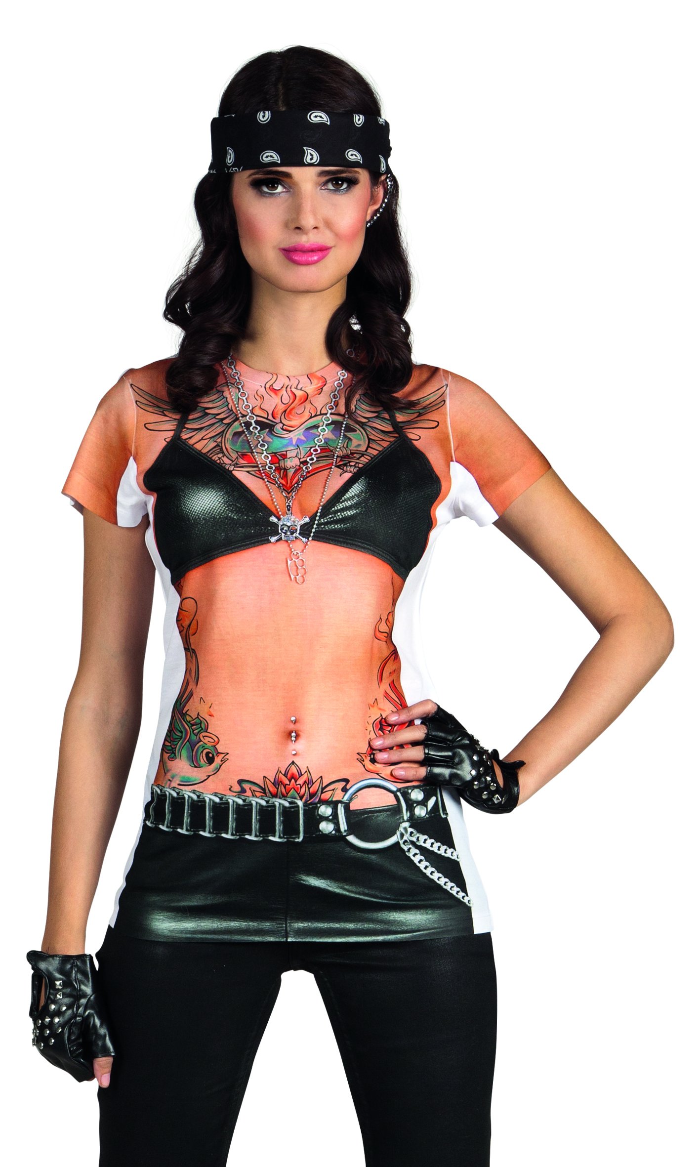 Boland 10101221 84203 Lady Biker T-Shirt Black/Pink S, S