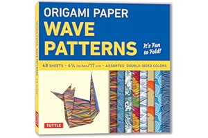 Origami Paper - Wave Patterns - 6 3/4 inch - 48 Sheets: Tuttle Origami Paper: Origami Sheets Printed with 8 Different Designs
