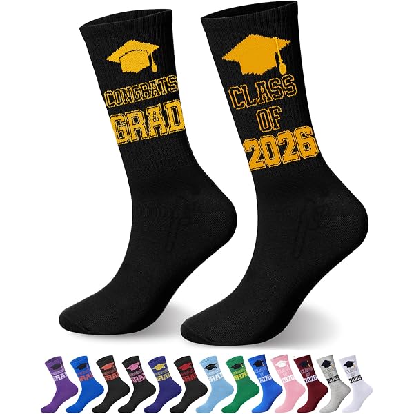 graduation dress socks Custom Graduation Hat Socks – DivvyUp
