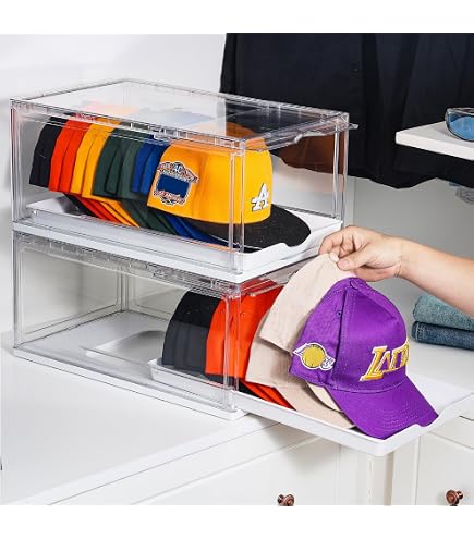 Amazon.com - 2pk Hat Storage for Baseball Caps, Hat Organizer for