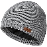 Wmcaps Winter Hats for Men Women, Fleece Lined Knit Beanie Warm Soft Stocking Cap for Cold Weather Outdoor