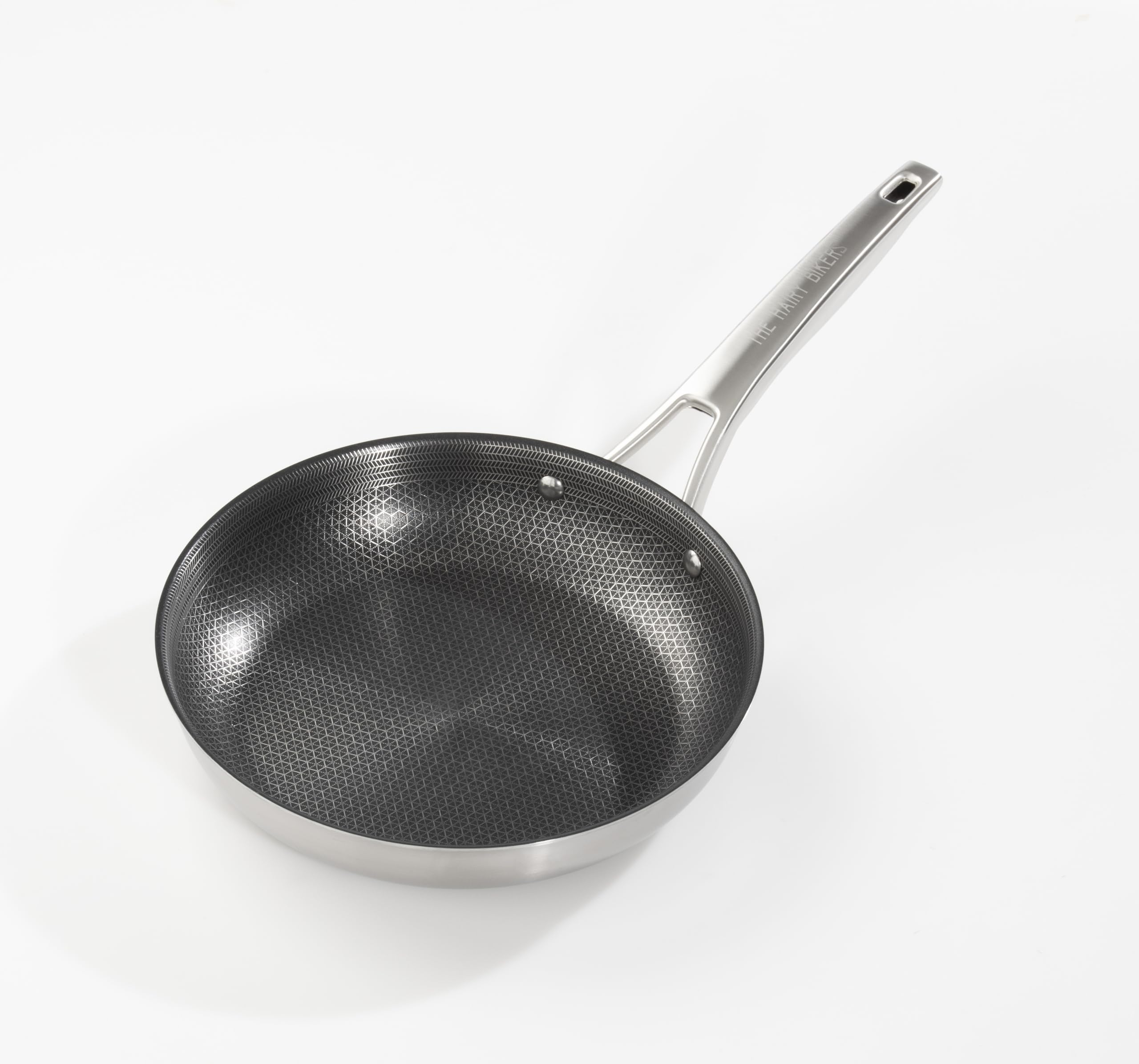 Hairy Bikers Hex Guard, 24CM Frying Pan, Stainless Steel, Non-Stick, Oven Safe, Metal Tool Safe, Dishwasher Safe, PFOA Free, Suitable for All Hobs