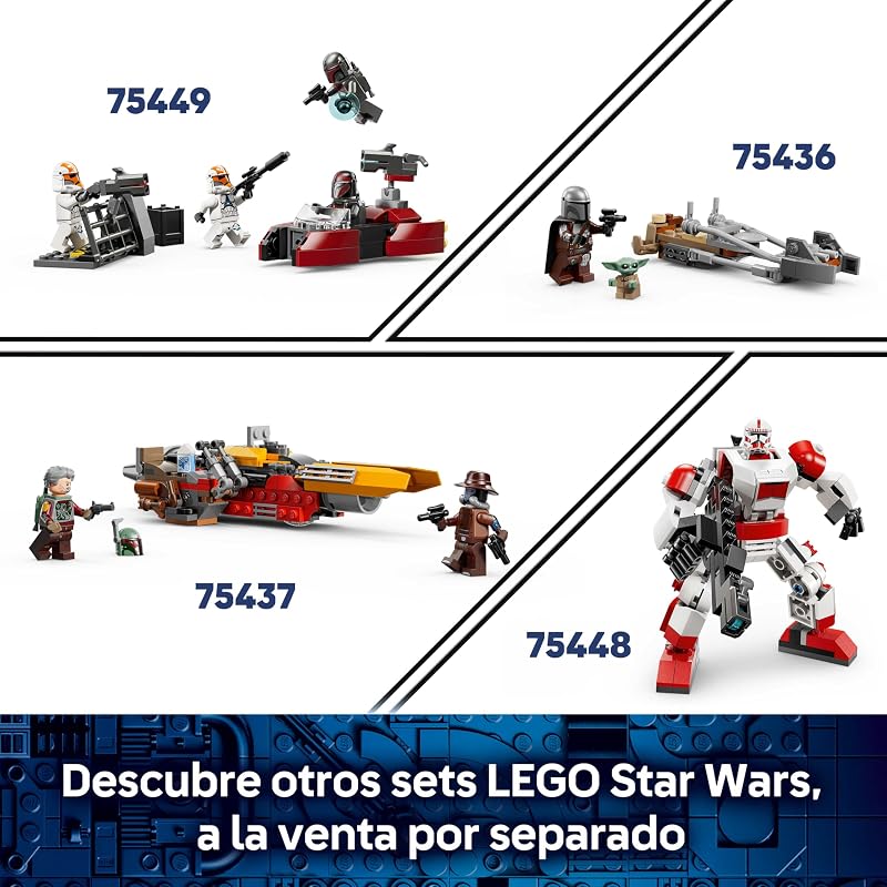 Star Wars 75443 Casa de Grogu - Brinquedo de Construção com Figura de Grogu, Sapo de Sorgan, Catapulta e Macaron Azul - Presente para Rapazes e Raparigas de 4+ Anos e Fãs de The Mandalorian