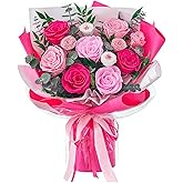 Beaulasting Roses Flowers for Delivery Prime Forever Flowers Preserved Roses Bouquets Purple Flower Birthday Gifts for Women Valentine's Day Mothers Day Graduation