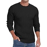 Sailwind Men's Crewneck Pullover Sweater Lightweight Casual Twist Knitted Sweaters